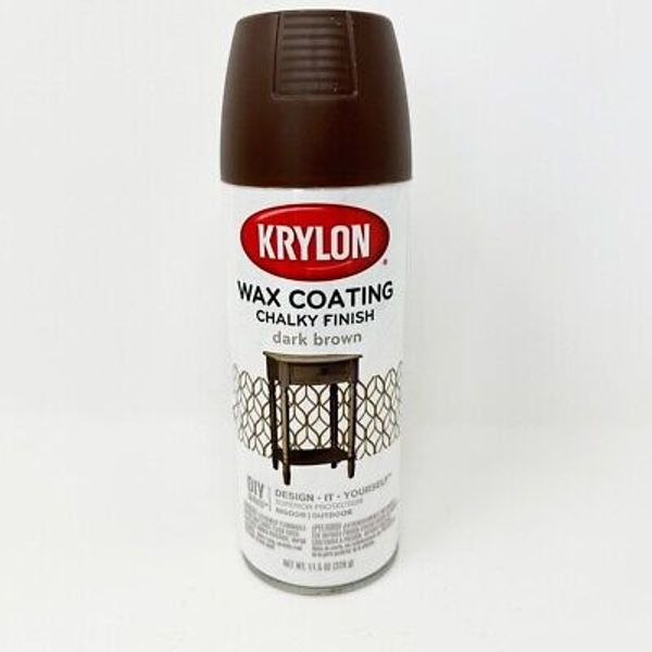 Krylon DARK BROWN Wax Coating CHALKY FINISH Spray Paint 11.5 Oz.  NEW