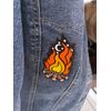Kolorspun Campfire Patch - Iron on and Sew on Embroidered Patch
