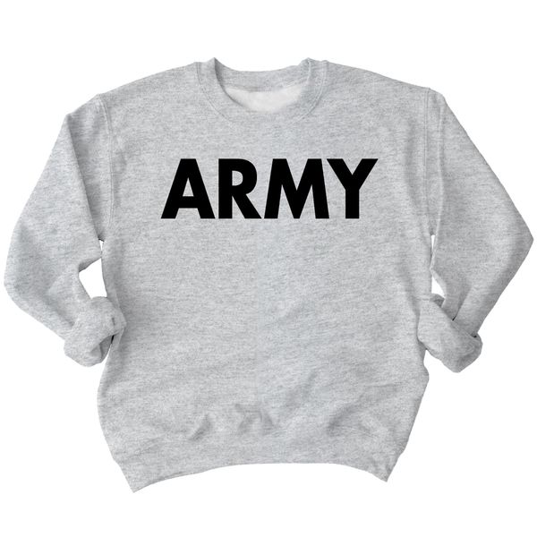 Promotion & Beyond Military Gear Army Training PT Crewneck Sweatshirt, M, H. Grey