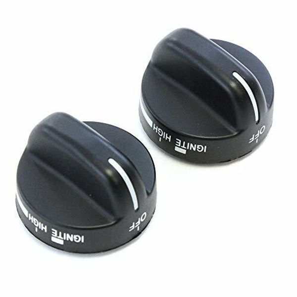 8273103 Range Burner Knob Black for Stove Oven -2 Pack