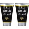 Got 2b Ultra Glued Invincible Styling Gel, 1.25 Ounce (2 Pack)