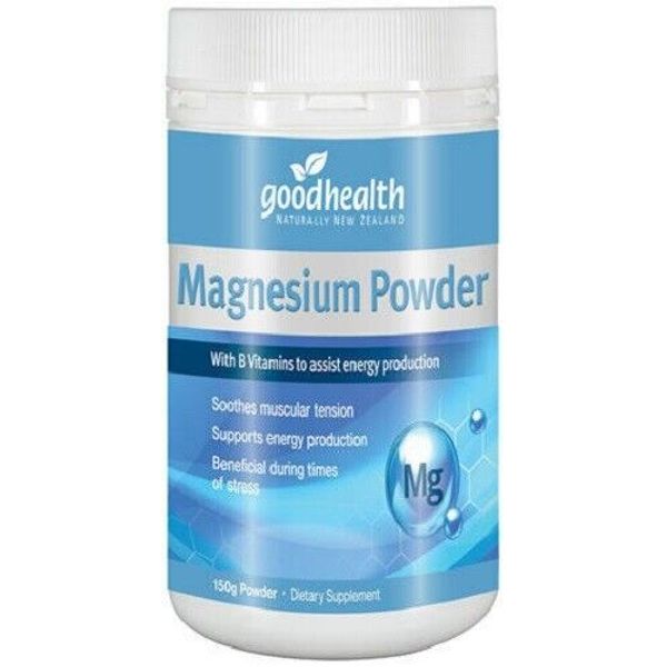 Good Health Magnesium Powder 150g HIGH DOSE with B Vitamins  - made in NZ