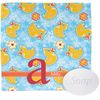 RNK Shops Personalized Rubber Duckies & Flowers Washcloth