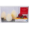 Ashland LED Flickering Light Set Battery Operated Real Wax Pinecones W/Remote