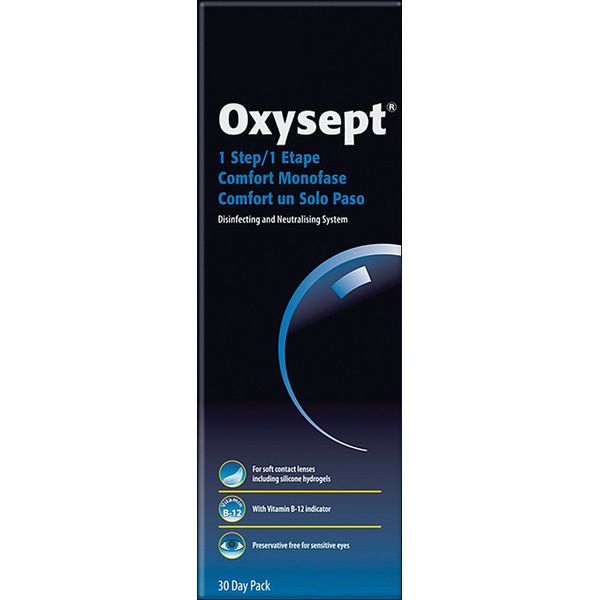 Oxysept 1-Step Soft Contact Lens Disinfecting, Neutralising and Storing 30 Day