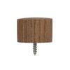 Cap, Flat Single Item, Curtain Rail, Wood; Walnut Mocca Z3K