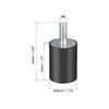 uxcell Rubber Mount Anti-Vibration Rubber Shock Absorption with Thread Studs M8 30 x 40mm