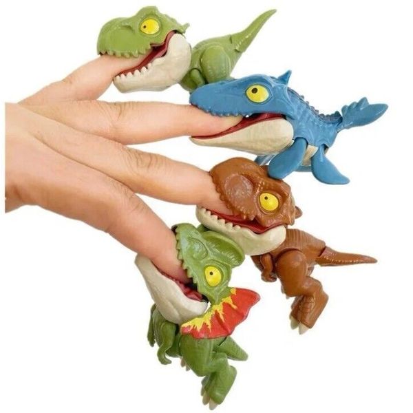 10x Mini Dinosaur Finger Biting Fidget Toy –Stress Relief for Kids–Fun Animals