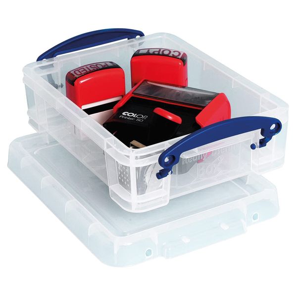 Really Useful Plastic Storage Box 1.75 Litre Clear