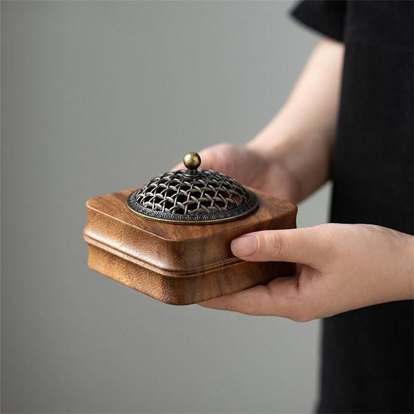 SITEDAN Incense Burner, Incense Burner, Wooden Incense Plate, Buddhist Altar Incense Burner, Incense Holder, Antique Incense Burner, Incense Holder, For Swirls, Corn Incense, Zen Incense Home Decor