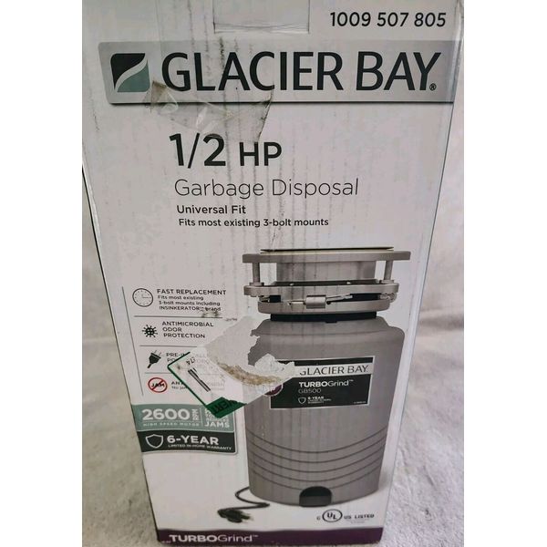 Glacier Bay 10-US-GB500 TurboGrind 1/2HP Garbage Disposal Tested Complete