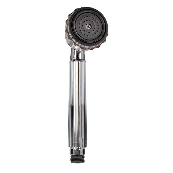tecuro Hand Shower Shower Head Crystal Fully Adjustable Plastic High Gloss Chrome/Transparent
