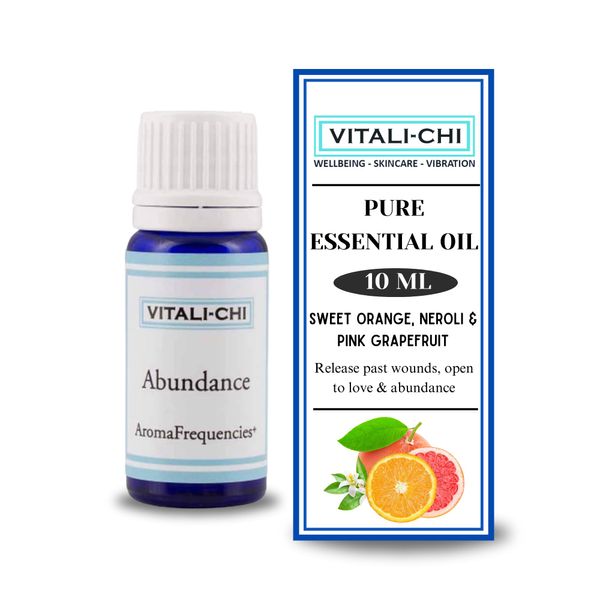 Vitali-Chi Adundance Pure Essential Oil - 10ml | with Sweet Orange, Neroli & Pink Grapefruit | for Diffusers, Aromatherapy, Skin Care, Massage & Bath Oil