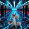 5 Pcs Mute Button 6x6x7.3mm Square Switch Silent Switch Button Micro 10 Million Mouse Micro Industrial (Black, Red)