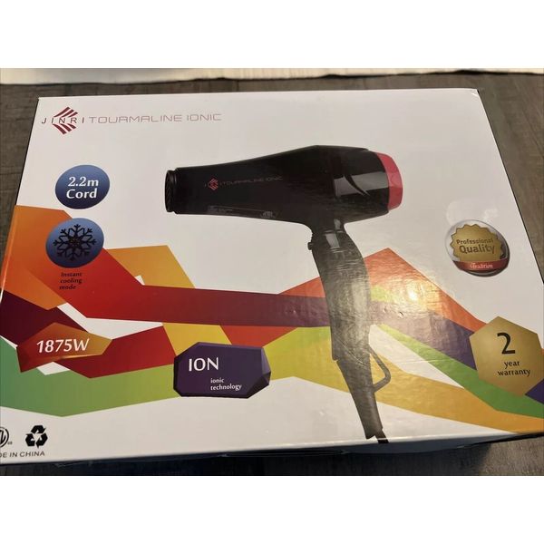 New In Box - JINRI professionaI Infrared Professional Hair Dryer 1875W Black/Red