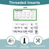 sourcing map 75Pcs Threaded Inserts, 10 Sizes Stainless Steel 303 Screw Thread Sleeves Thread Repair Insert for Mechanical Equipment