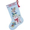 Dimensions Counted Cross Stitch 'Stack of Critters' Personalized Christmas Stocking Kit, 16"