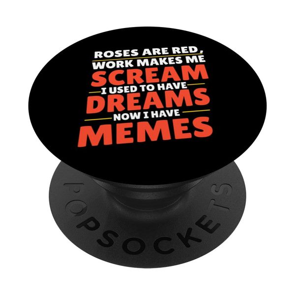 Funny Roses Are Red Poem Retro Programming Humor PopSockets Adhesive PopGrip