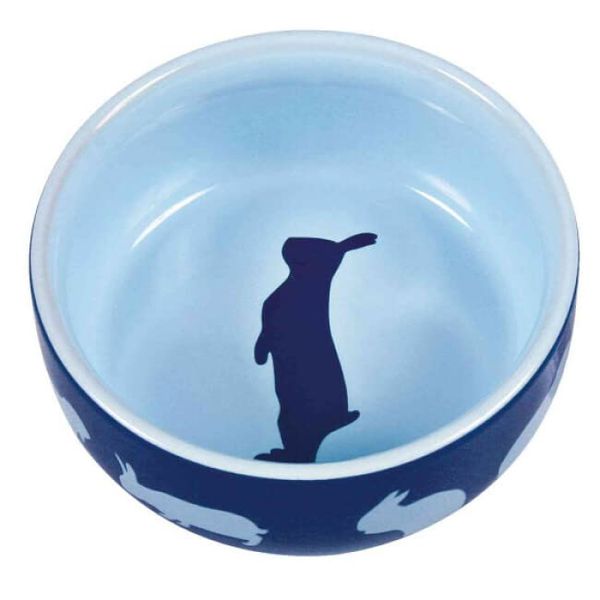 TRIXIE TX-60733 Ceramic Bowl for Rabbit 250 ml 11 cm, [April 21, 2023, Mehrfarbig, Kaninchen