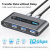 PVBCTCSID 10Gbps USB 3.2 Switch 2 Computers Share USB A/C Ports Supports USB C Input for Mouse Keyboard Printer with Desktop Controller