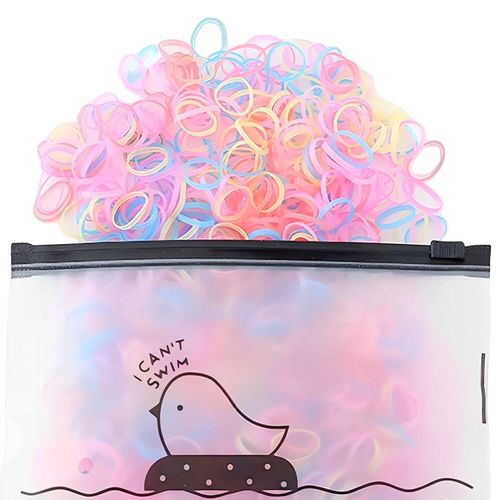 Hair Bobbles Girls Pack of 200 Elastic Hair Bobbles Small Mini Hair Bobbles Suitable for Children's Hair Braids Wedding Hairstyle, Small Dreadlocks, Multicoloured