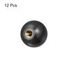 sourcing map 12Pcs Threaded Ball Knobs, M8 Female Thread Thermoset Ball Knob 1.18'' Dia Black Round Operation Ball Handles with Copper Insert for Machine Handle Tool Replacement