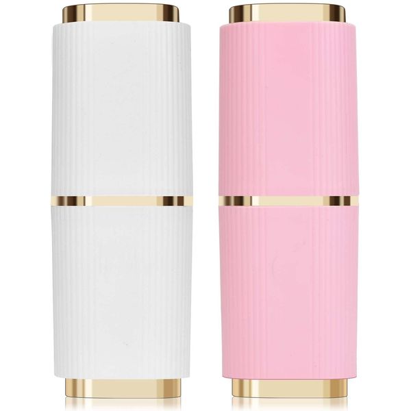 Zahnbürste Etui Reisebox, 2 Stück Zahnbürstenhalter, Zahnpasta Aufbewahrungsbox, Portable Zahnbürstenhülle Mundspülbecher, Kunststoff Zahnputzbecher Reise Zahnbürstenbox, Weiß + Pink