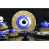 8" INCH ROUND BRASS WIRE BRUSH WHEEL FOR BENCH GRINDER | RUST/PAINT REMOVAL 4pcs