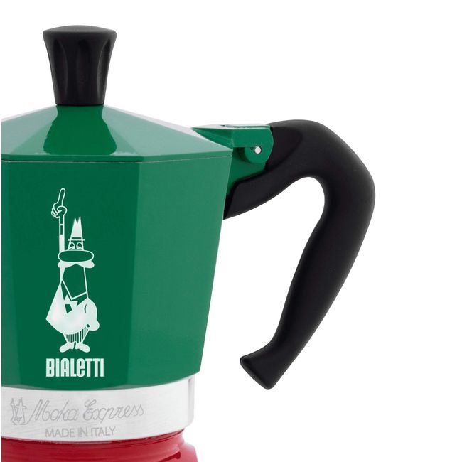 Bialetti Moka Stove Top Espresso Maker 6 Cup - Tri-Color (Italian