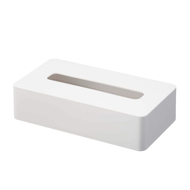 Yamazaki 5092 Compact Tissue Case, White, Approx. W 8.5 x D 4.5 x H 2.2 inches (21.5 x 11.5 x 5.5 cm), Tower Tower, For Soft Pack Tissue Only, Wall Storage