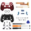 Unique Pure Color Replacement Shell (DTC) Designed for eXtremeRate PS4 Controller JDM-040/050/055, Upgrade Board & Ergonomic Shell & Back Button & Trigger Stop (Controller Not Included) 【Scarlet Red】