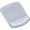 Fellowes PlushTouch Foam Mouse Pad Wrist Support with MICROBAN - Gray Lattice (9549701)