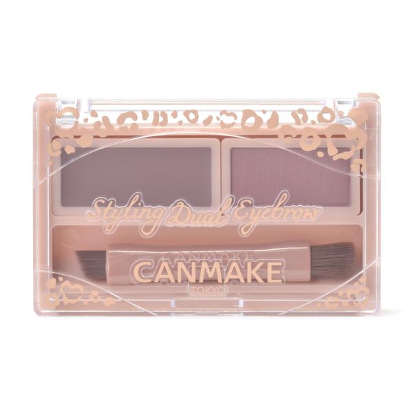Canmake Styling Dual Eyebrow 04 Cloudy Move Wax Base x Powder Base Fluffy 3D Eyebrows