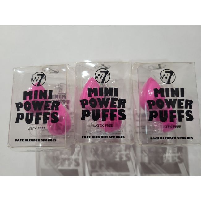 W7 Mini Power Puff Makeup Blender Foundation Puff Sponge, 6pcs