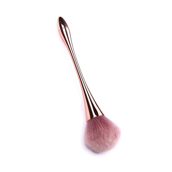 Chimoto Nail Art Brush Makeup Brush Foundation Brush High Quality Nail Dust Cleaning Brush Nail Tools Perfect for Both Professional Nail Artist and Beginners (Gold Pink)