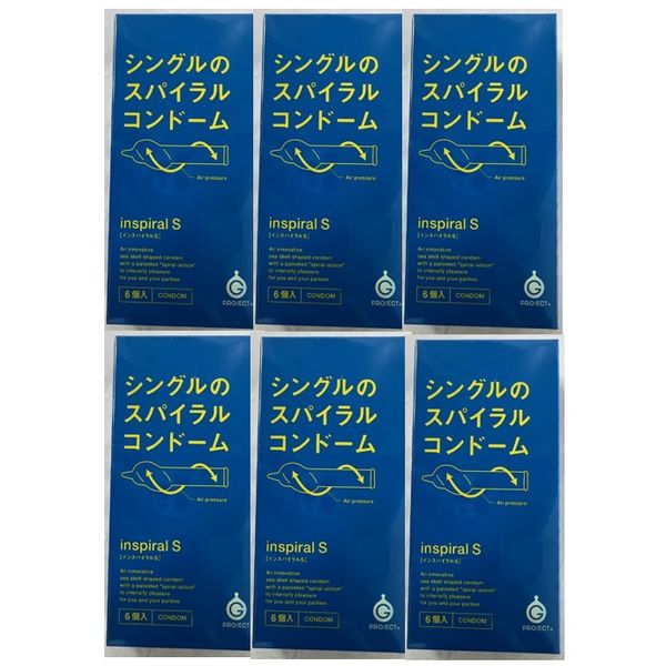 x 6 box set Mail shipping included G PROJECT Inspiral S 6 pieces Natural rubber latex condom ・Skin ・Birth plan ・Contraceptive (4582593592255)