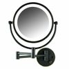 Ovente Wall Mount Makeup Mirror 8.5 in 1X 7X Magnifying Bronze MPWD3185BZ1X7X