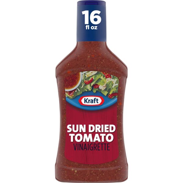 Kraft Sun Dried Tomato Vinaigrette Dressing (16 fl oz Bottles, Pack of 6)