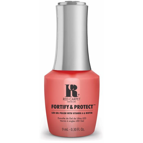 Red Carpet Manicure Fortify & Protect Flashing Lights & Neon Signs LED Nail Gel Color, 0.3 Fl. Oz.