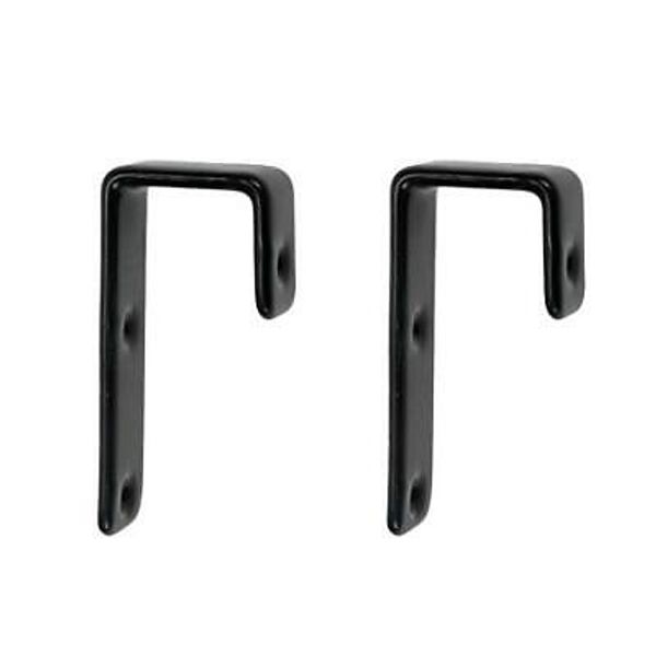 2 Pcs Bed Ladder Hooks Utility Hooks Hanger J Hooks Heavy Duty Black & 25mm