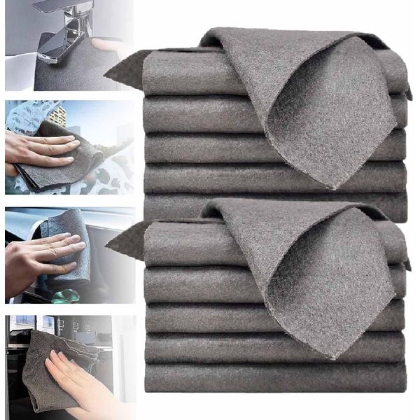 Verdicktes Magisches Reinigungstuch, Wiederverwendbaren Mikrofasertücher, Super Absorbieren Fast Dry Reinigungstuch 30X40cm, Fusselfrei Putzlappen Für Geschirrtücher,Staub Lappen,Autos (10Stück)