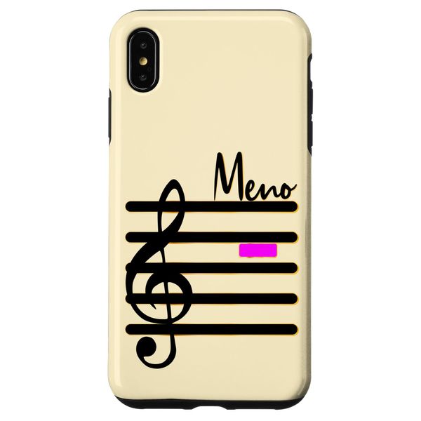 MUSICAL NOTATION WHOLE REST PERIMENOPAUSE MENOPAUSE Case for iPhone XS Max