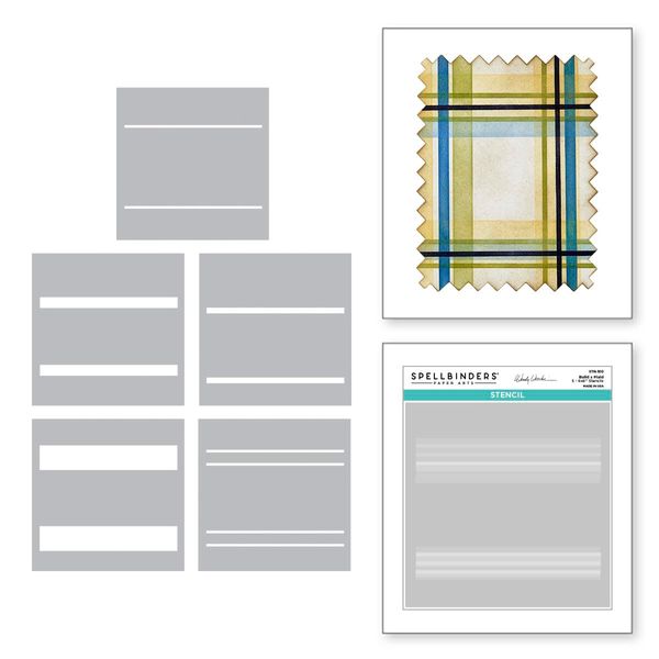 Spellbinders Layered Stencil by Wendy Vecchi-Plaid Builder
