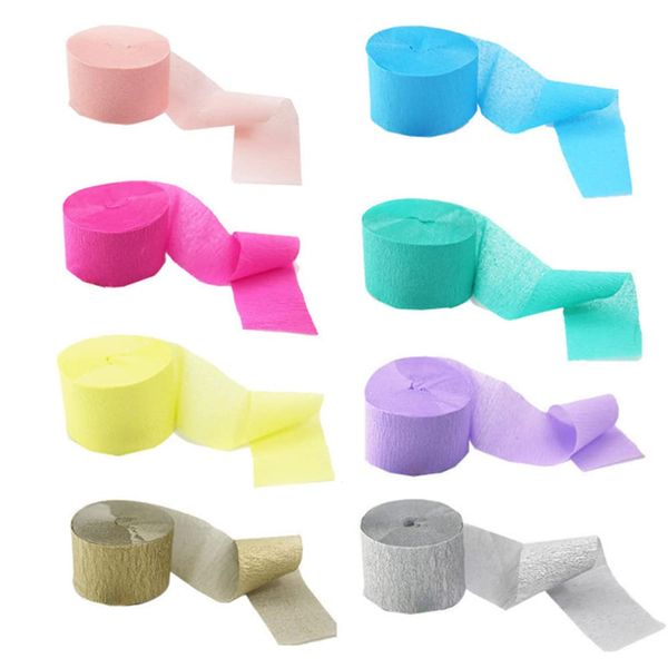 Crepe Paper BetterJonny 8 Pcs Crepe Paper Streamer Rolls Hanging Party Decorations 8 Rolls Theme Party Streamers Birthday Party Wedding Decorations