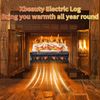 20" Electric Fireplace Logs Heater ,5 Flame Brightness&Speed/Remote Control/Time