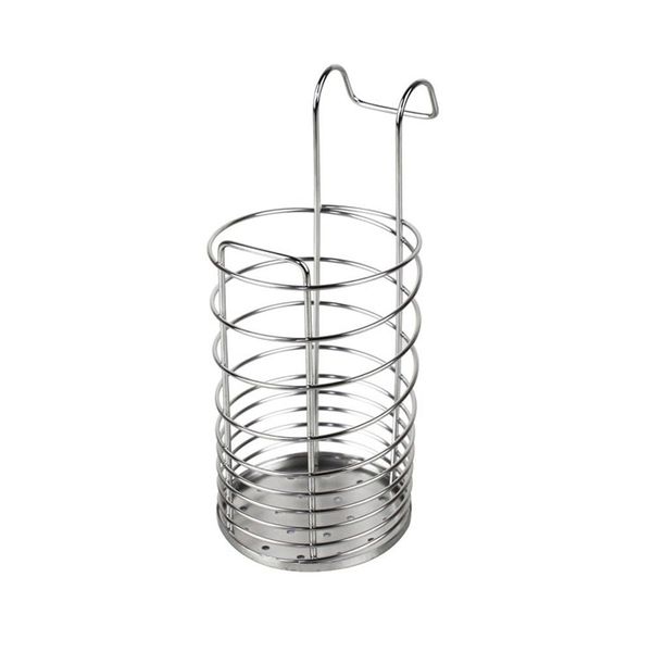 kaileyouxiangongsi 304 Stainless Steel Utensil Drying Rack/Chopsticks/Spoon/Fork/Knife Drainer Basket Flatware Storage Drainer (Round)