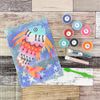Djeco/Colored Sand/Glitter Art by Numbers, Rainbow Fish