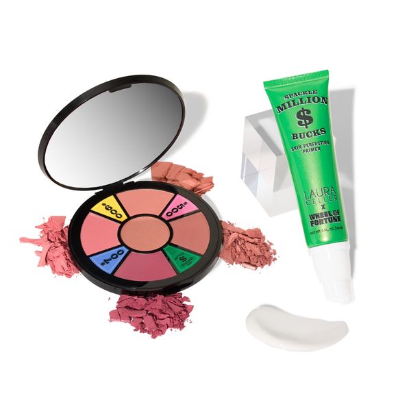 LAURA GELLER NEW YORK Wheel for Fortune Million Bucks Spackle Makeup Primer and Face the Day Blush Palette Kit