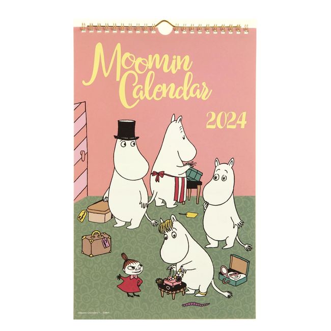 Gakken Staefl DM12010 2024 Calendar Moomin Wall Hanging, Original Art, Begins in January 2024