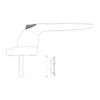 Black Right-Hand Yale UPVC Window Handle Cranked Double Glazing Universal Key Locking - 40mm